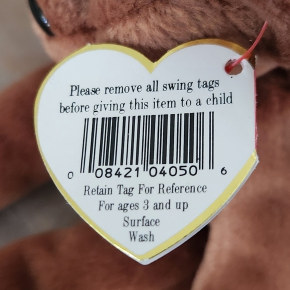 🧸 Ty Beanie Baby “Teddy” the Brown Bear – 1993 Vintage Plush, Excellent Conditi - Picture 10 of 13